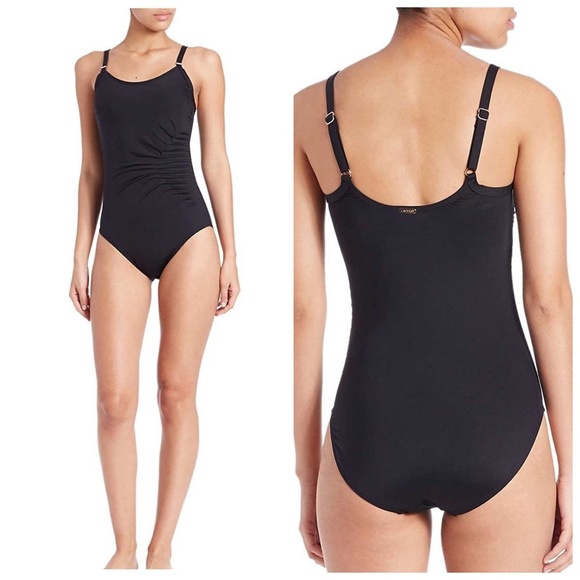 Calvin Klein Other - Calvin Klein Draped Black Starburst Swimsuit